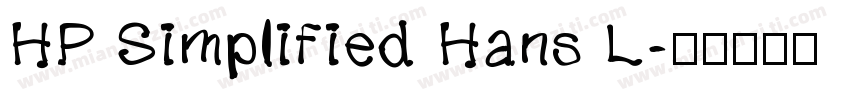 HP Simplified Hans L字体转换